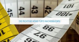 Richtige Höhe für ein Nackenkissen finden